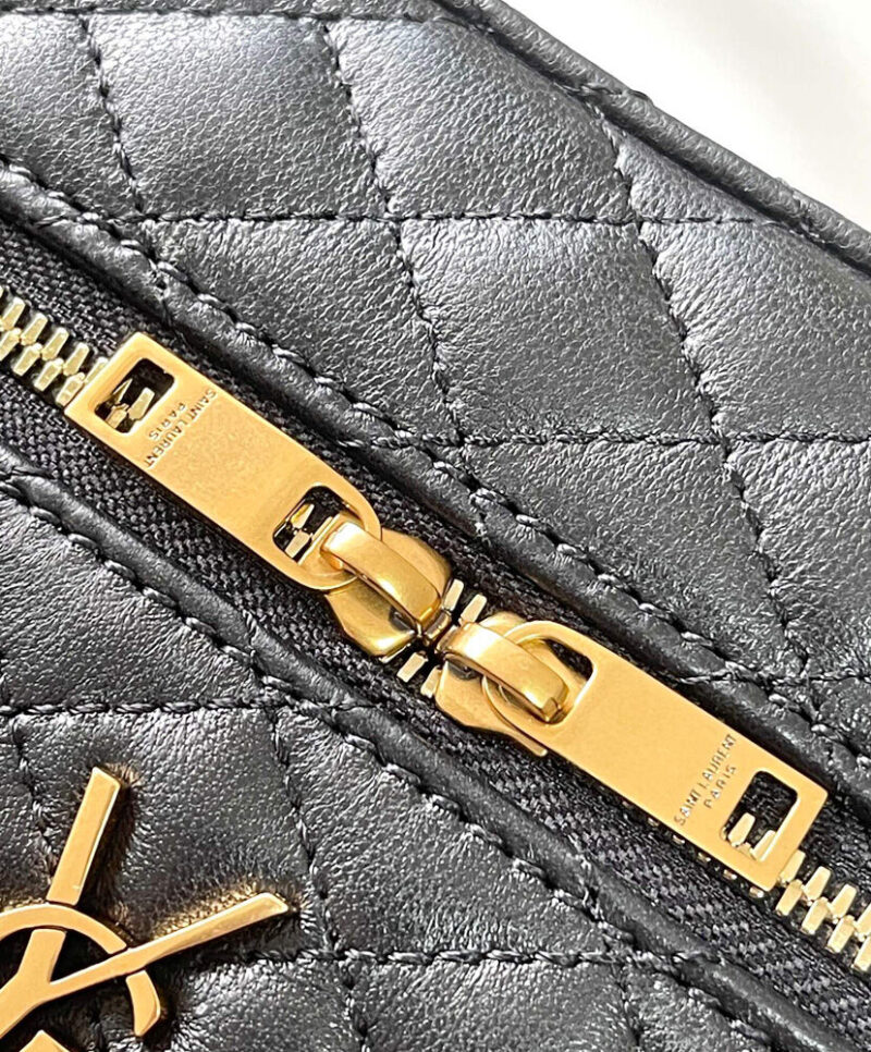 Saint Laurent Gaby Mini Vanity Bag In Lambskin Black